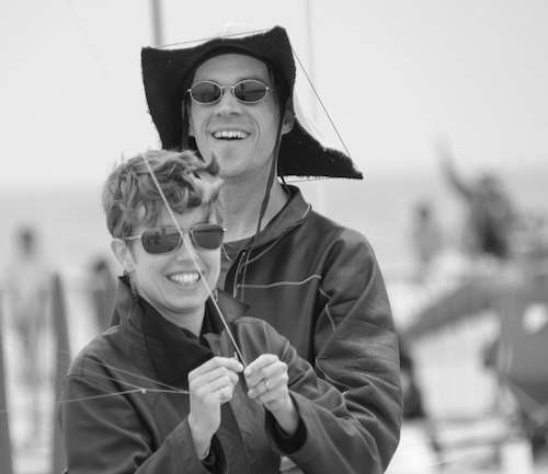Tim and Ruth on the kite field